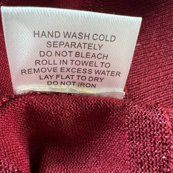 ModCloth Women's Size M Charter School Red‎ Glitter Striped Cardigan Sweater - Picture 8 of 8